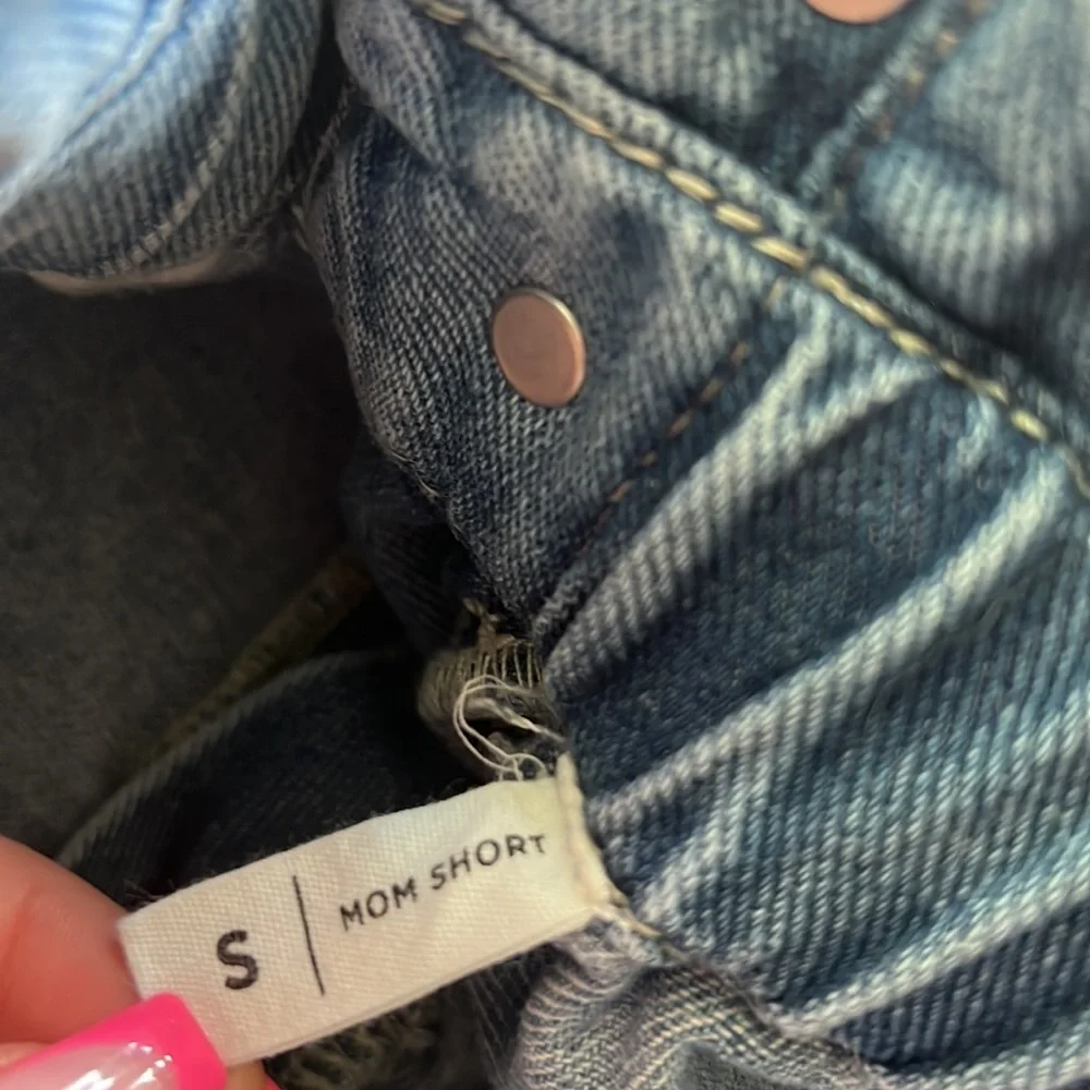 PacSun Paperbag Denim Blue Mom Shorts | S
